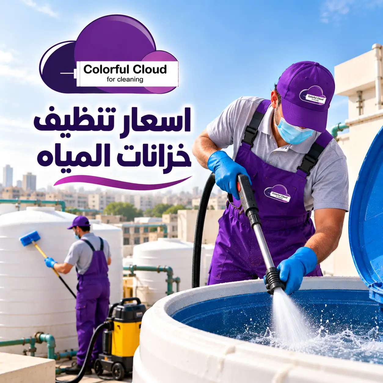اسعار تنظيف خزانات المياه